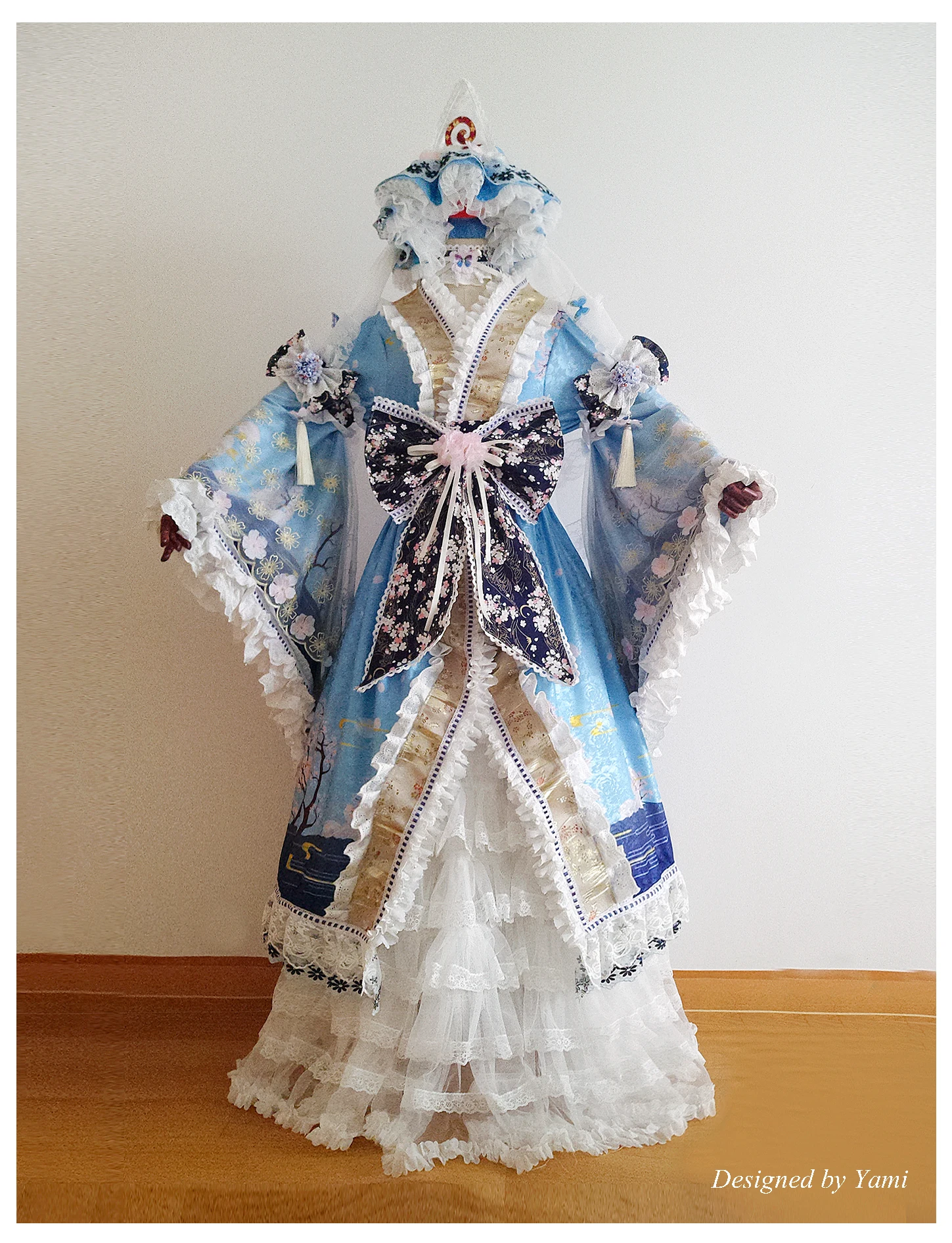 

[Customized]Anime! Touhou Project Saigyouji Yuyuko Lolita Dress Elegant Uniform Cosplay Costume Halloween Party Role Play Outfit