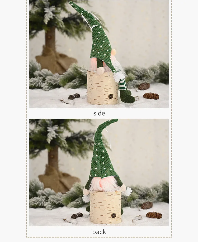 

Christmas Santa Rudolph Doll Cloth Birthday Present For Home Holiday Decoration With light Christmas Tree navidad Droshipping