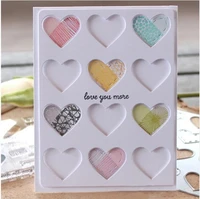 heart shaped metal cutting dies box for diy valentines day paper card handmade photo album embossing decoration craft knife dies