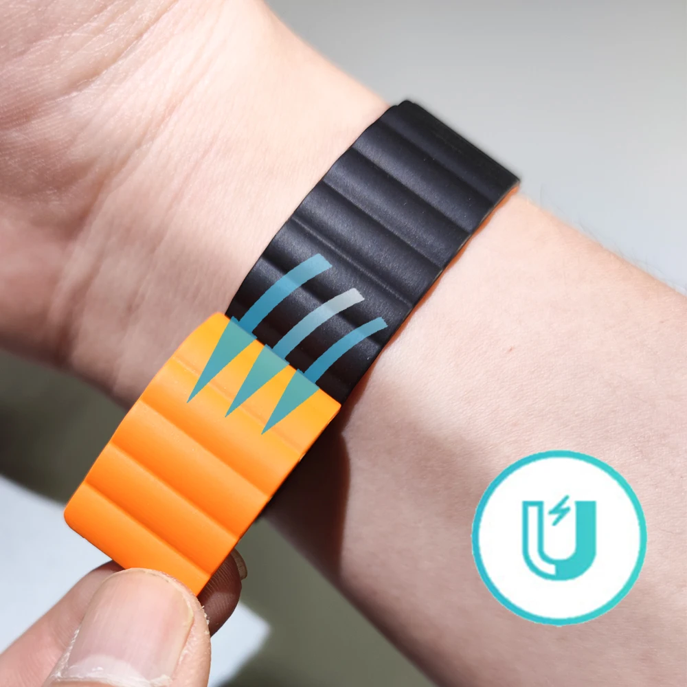 Silicone Magnetic Watchband for Samsung Galaxy Watch 4 Classic 46mm 42mm/Watch4 44mm 40mm Strap Soft Wristbands Bracelet Band