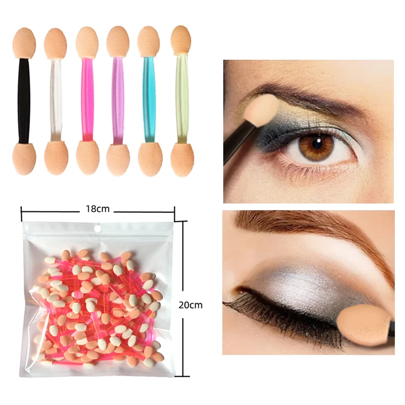 100 шт. латексная губка Материал с двойной головкой одноразовые кисти для макияжа