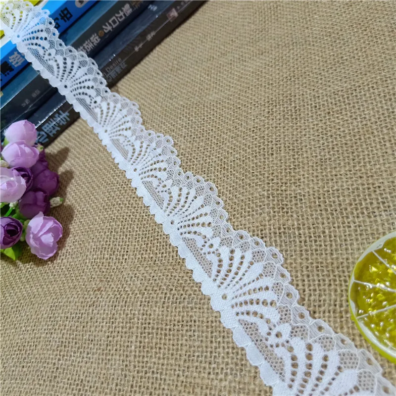

5Meters/lot Width 1-4CM Elastic net white stretch underwear fabric lace Trim