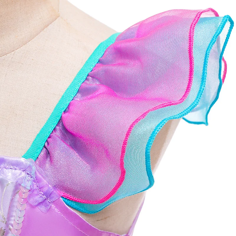 

Princess Dress for Girl Summer Little Mermaid Fancy Costume Children Halloween Birthday Party Gown Kid Christmas Pageant Clothes