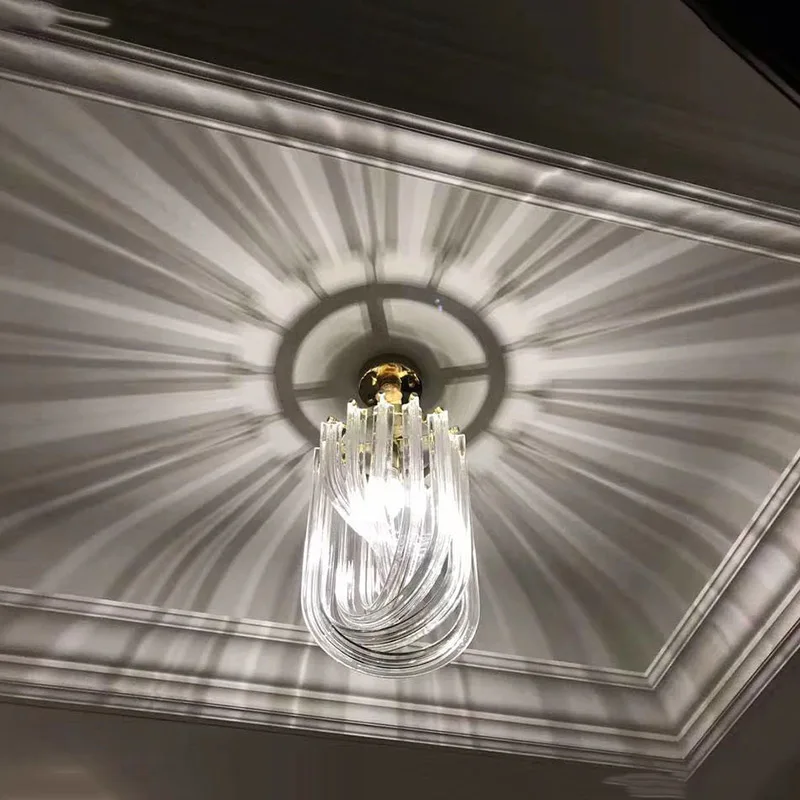 

American crystal chandelier modern crystal chandelier bedside lamp living room wall chandelier corridor aisle porch lamp