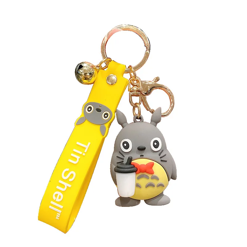 

Anime Totoro Doll Keychains Swimming Diving Cute Small Cat Silicone Keyring Cartoon Children Gift Bag Backpack Key Chains Hot