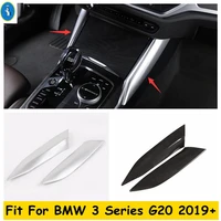 side center control gear shift panel cover trim for bmw 3 series g20 2019 2022 carbon fiber look matte interior accessories