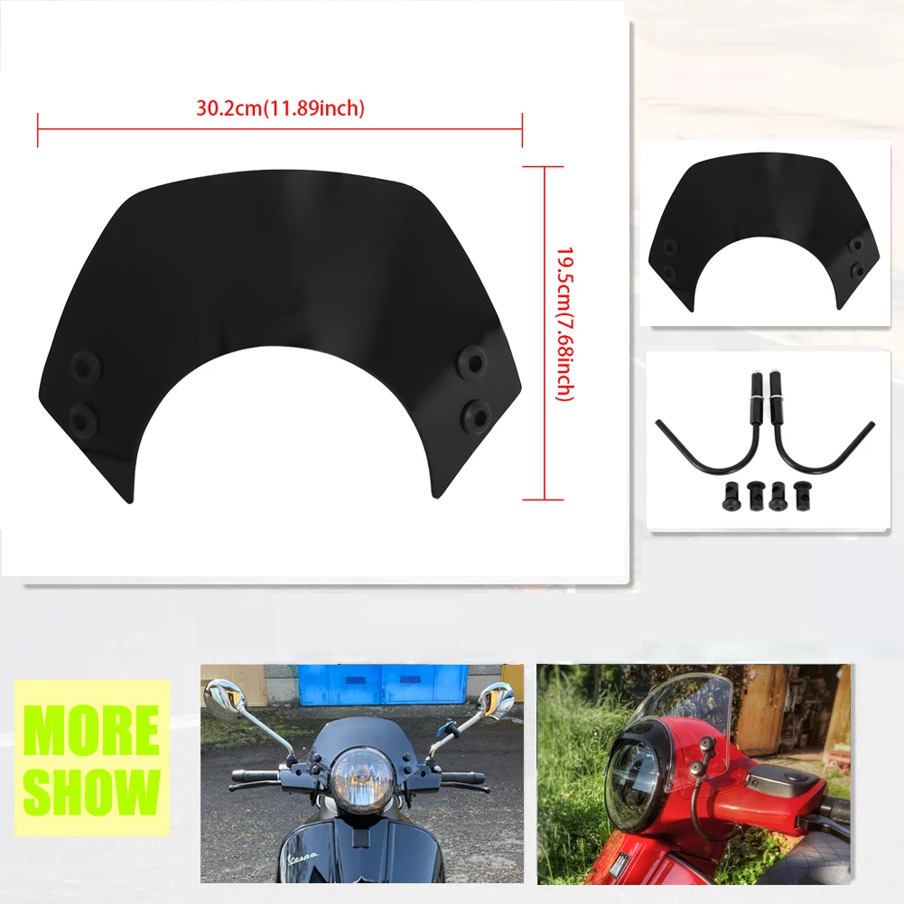 scooter windscreen windshield flyscreen wind screen deflector protector for piaggio vespa gts 125 200 300 gt200 gts300 gtv300 free global shipping