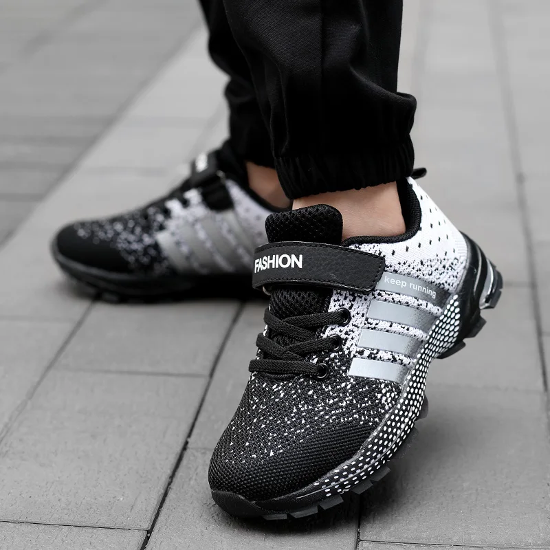 

Children Shoes Boys Running Sneakers Outdoor Breathable Flying Woven Kids Casual Shoes Girls Toddler Sports Child Tenis Infantil