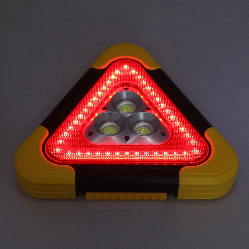 

Car LED Reflective Triangle Lighting Tripod USB Charger Emergency Warning Sign Vehicle Stop Night Road Reflector Accessories
