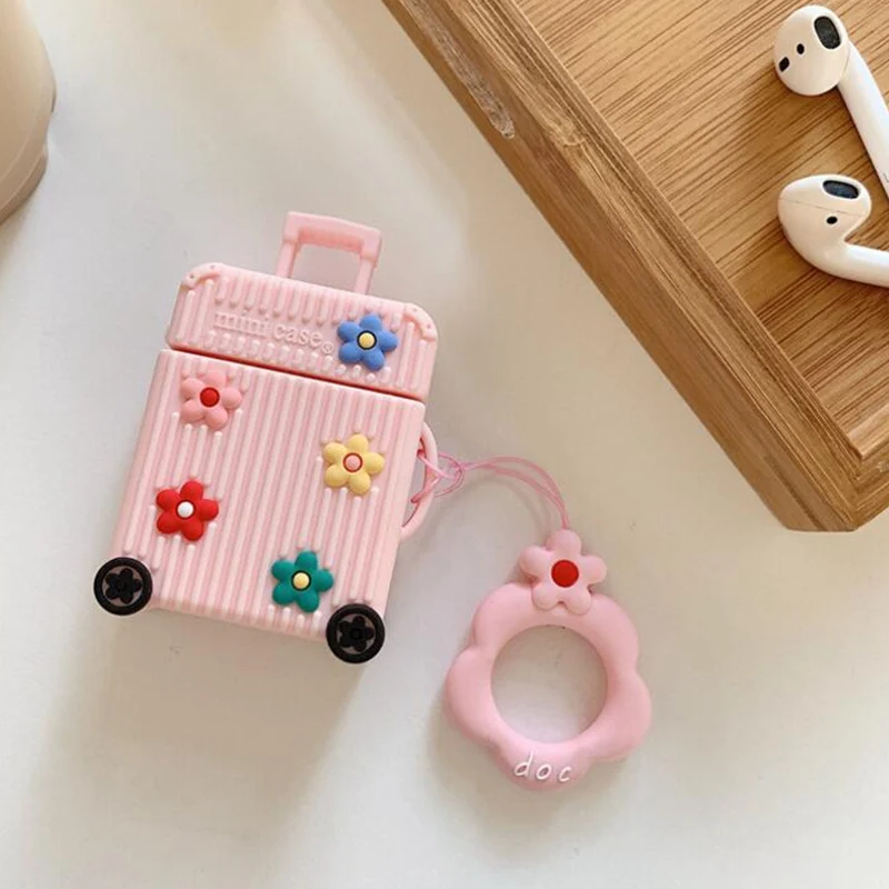 Для AirPods чехол роскошный цветной простой силиконовый защитный чехол беспроводной чехол для наушников для Apple Airpods 2 коробка с ремешком на палец - Цвет: E3