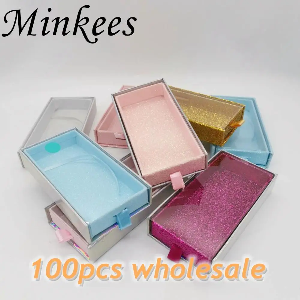 Minkees 50/100 Упаковка оптовая продажа коробка для ресниц коробки упаковка