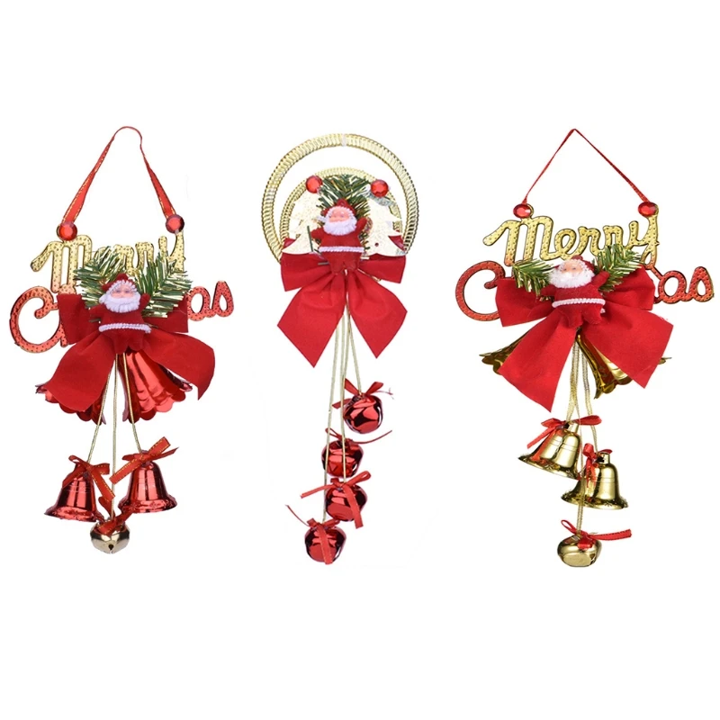

New Christmas Bell Christmas Door Hangers Decoration 3/4-Bells Plastic Iron Material