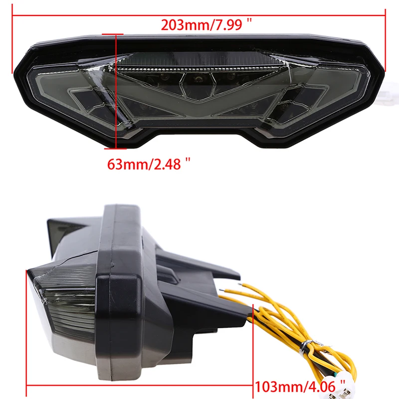 Posbay мотоцикл Светодиодный Интегрированный задний фонарь стоп Сигналы поворота