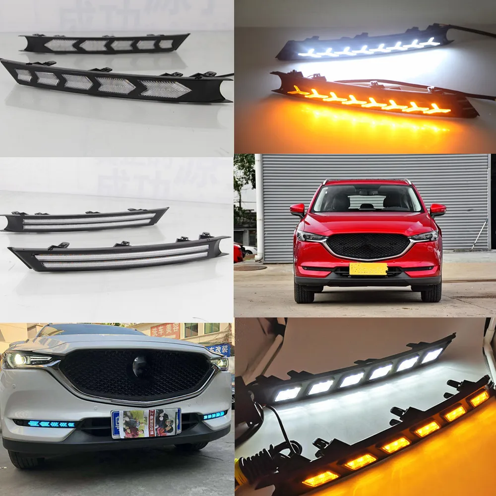 2 шт Автомобильный светодиодный для Mazda cx 5 cx5 2017 2018 2019 2020 12V колпак противотуманных