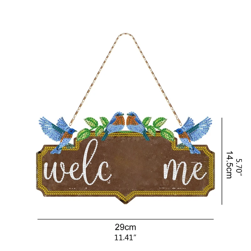 Letrero de puerta de granja 5D, cuadro de diamante especial bordado, diamantes de imitaci&oacute;n, placa colgante, corona con pegatina magn&eacute;tica, bricolaje, N K0AB-5