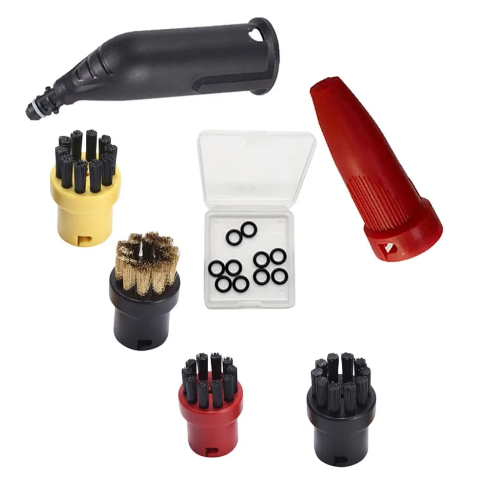 

16pc For Karcher Steam Cleaners Original Nozzle Small Round Brush Special Sealing Ring Extension Nozzles Home Appliance Parts