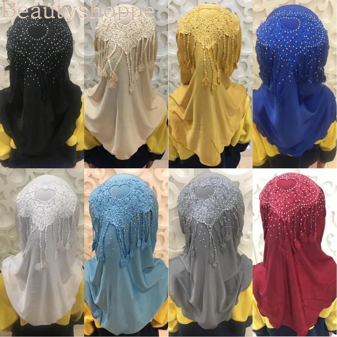 Мусульманская кисточка для девочек детская накидка шаль мусульманский головной