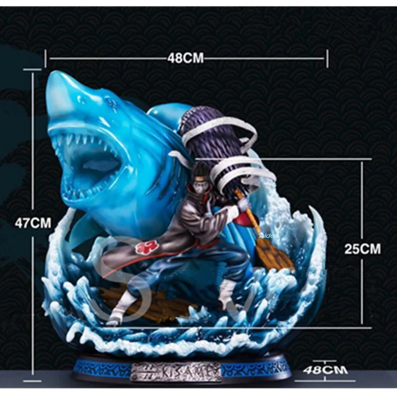 1" Статуя Наруто Akatsuki бюст Hoshigaki Kisame полноразмерный портрет Samehada GK Коллекционная модель игрушки коробка 47 см Z2729