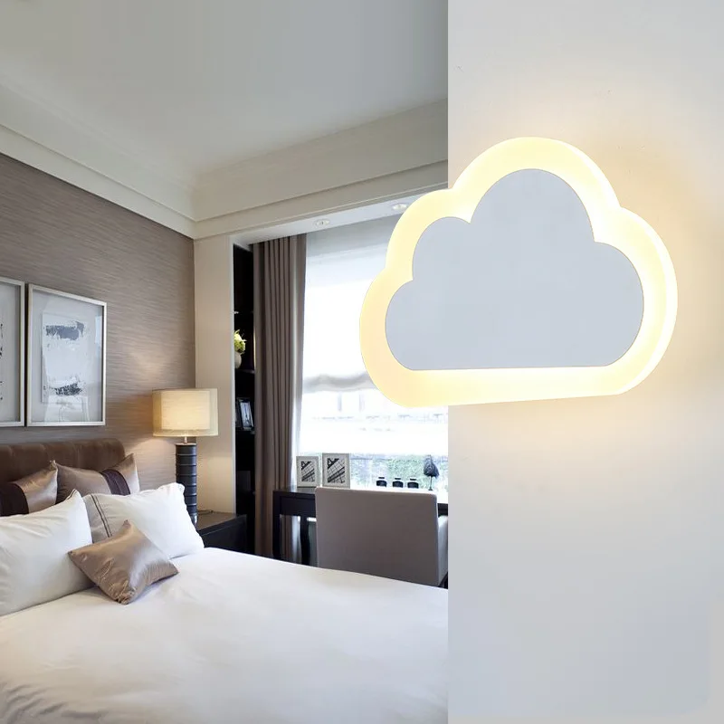 

Простой современный прикроватный светодиодный настенный светильник для спальни, креативный светильник для коридора, акриловая лампа в вид...