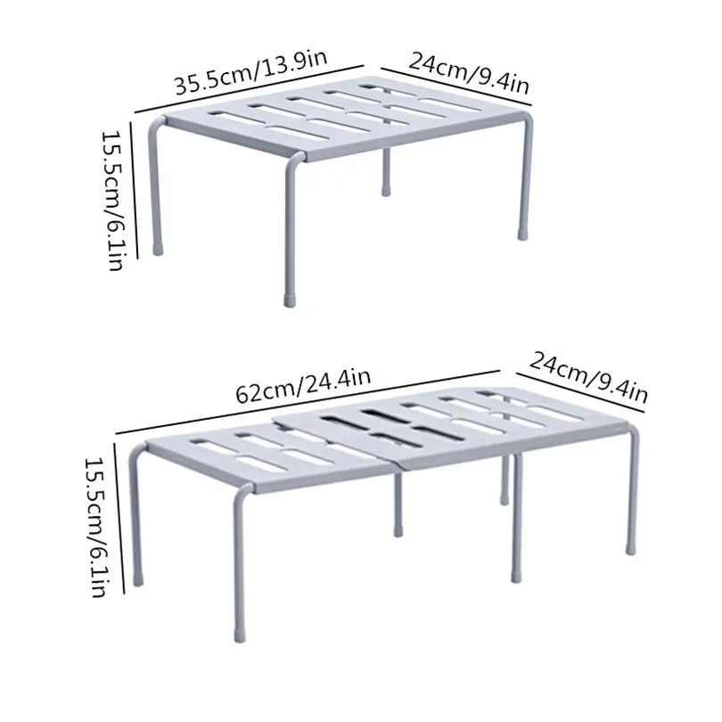 

Adjustable Kitchen Storage Rack Cupboard Storage Shelf Single Layer Kitchen Organizer Wardrobe Shoe Organizers Saving Space