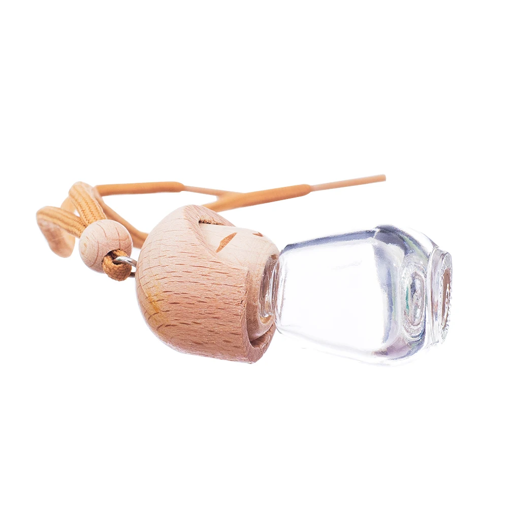 

Wooden Stopper Glass Bottle Hanging Perfume Diffuser Car Air