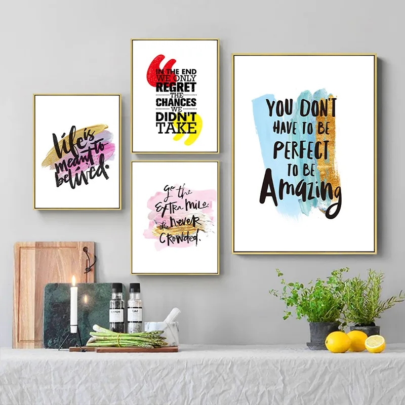 

Картина на холсте, мотивационный фотографический плакат, акварельные слова, фотография, картина, Декор для дома