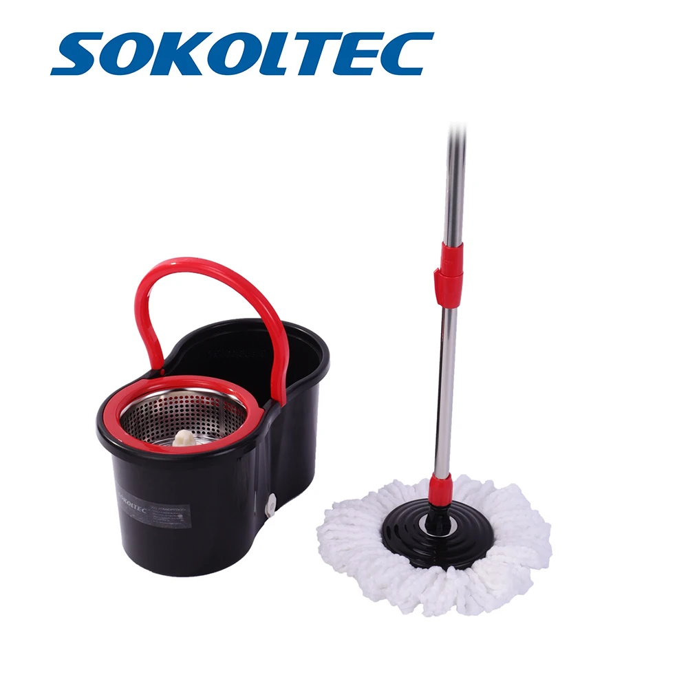 Sokoltec швабра для мытья полов с отжимом ведро и ковшовые колеса отжима из