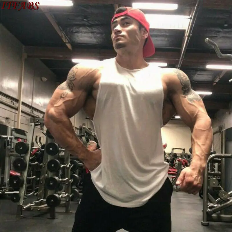 

2019 New Hot Men's Casual O-Neck Tank Top Sleeveless Muscle Hip Hop GYM Bodybuilding Size M-2XL