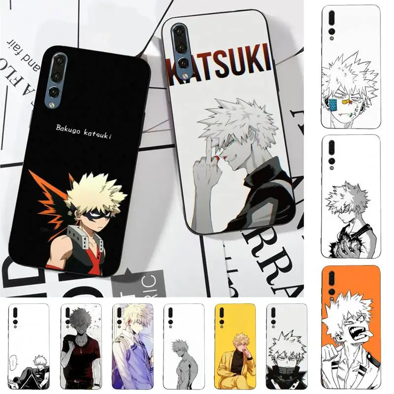 

Anime My Hero Academia Katsuki Bakugo Phone Case for Huawei P30 40 20 10 8 9 lite pro plus Psmart2019