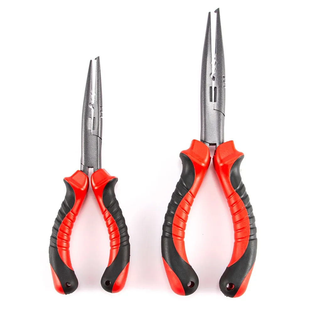 

Stainless Steel Fishing Pliers Red Sea Fishing Scissors Braid Swivel Snap Hook Tools 7''/ 9'' Anti-rust Dirt-proof Split Ring