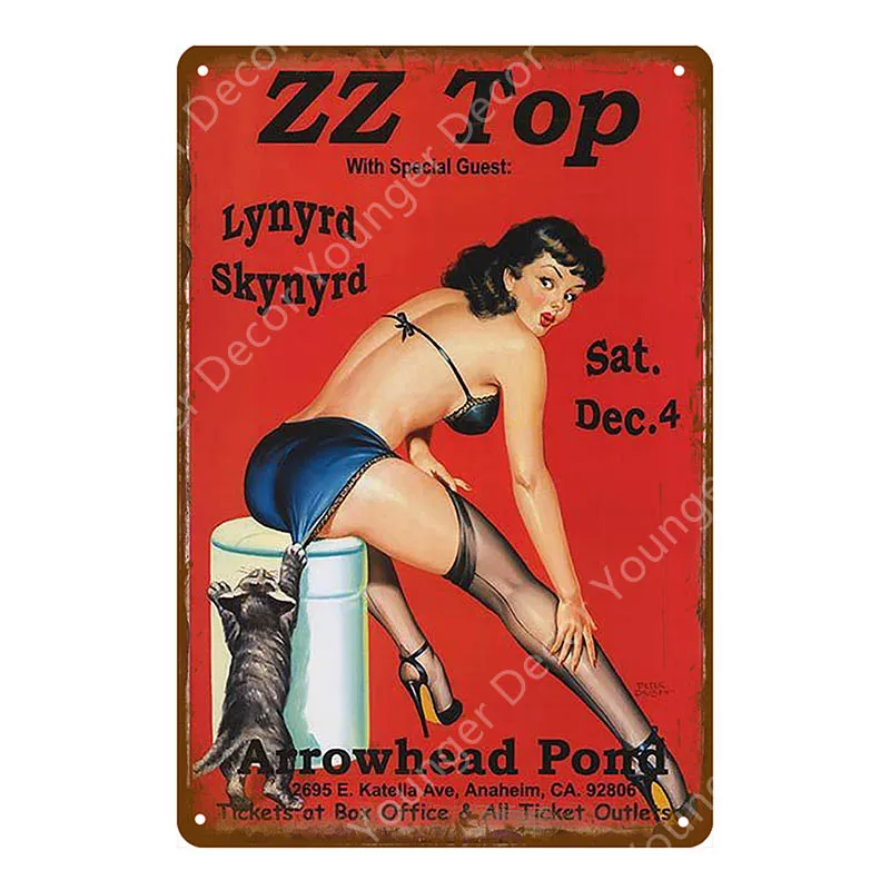 YD3174EI Винтаж ретро сексуальная леди Pin Up девушка живопись оловянные знаки металлический плакат стикер стены бар кофе дом клуб домашний декор YI-076 - Цвет: YD3174EI