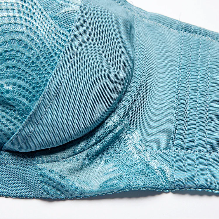 Полный охват большой размер женский бюстгальтер пуш ап кружева тонкий бралет