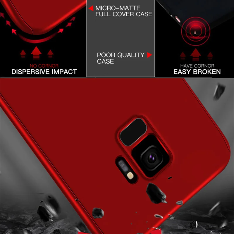 360 полная защита чехол для samsung Galaxy S5 6 7 A3 A5 A6 A7 A8 A9 плюс A10 A20 A30 A40 A50 A60 A70 M10 M20 M30 Стекло крышка