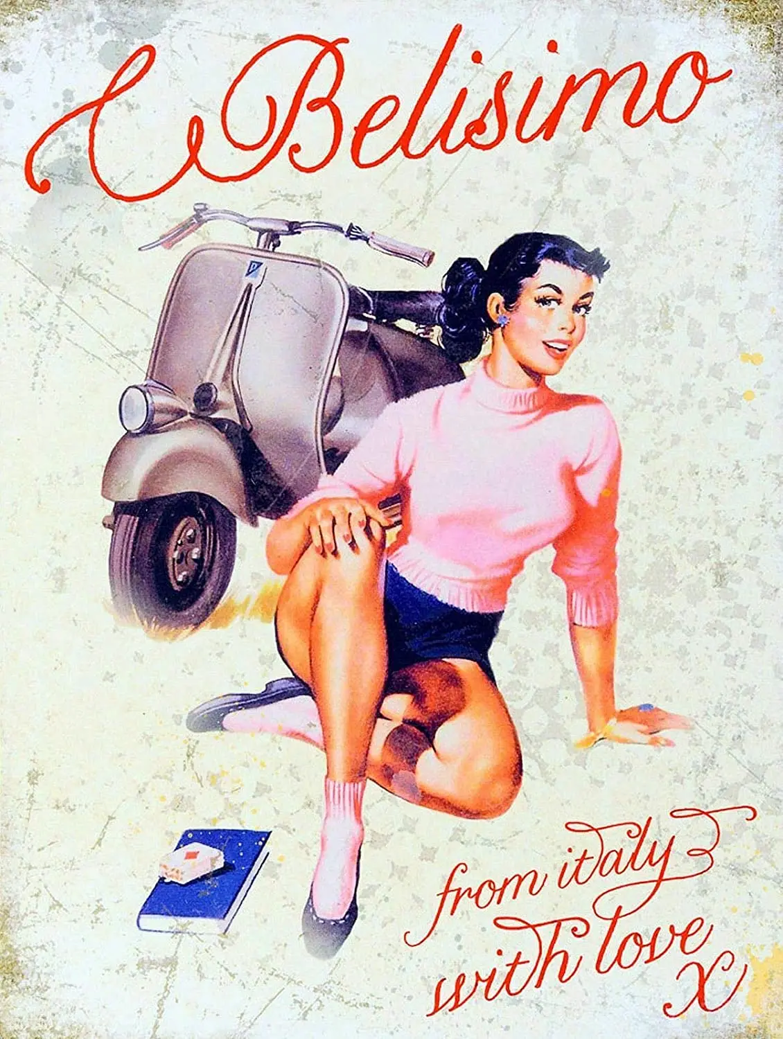 

Belisimo from Italy Metal Tin Sign 12x8 Inch Decor