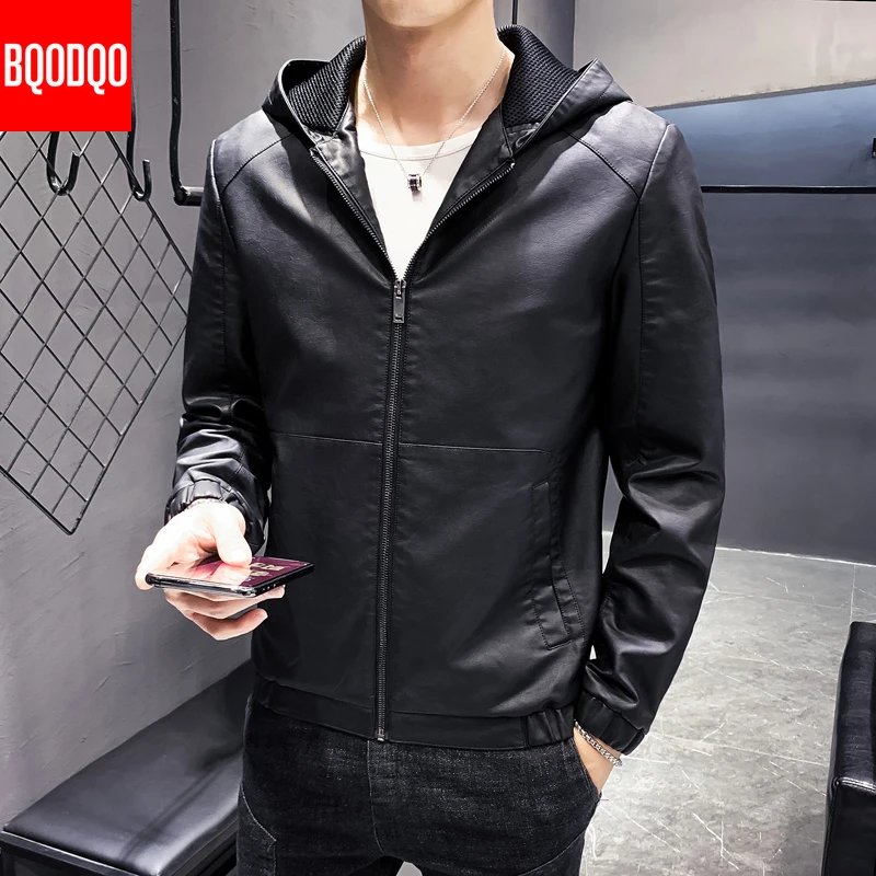 Зимняя черная кожаная куртка для мужчин размера плюс винтажные мужские пальто с