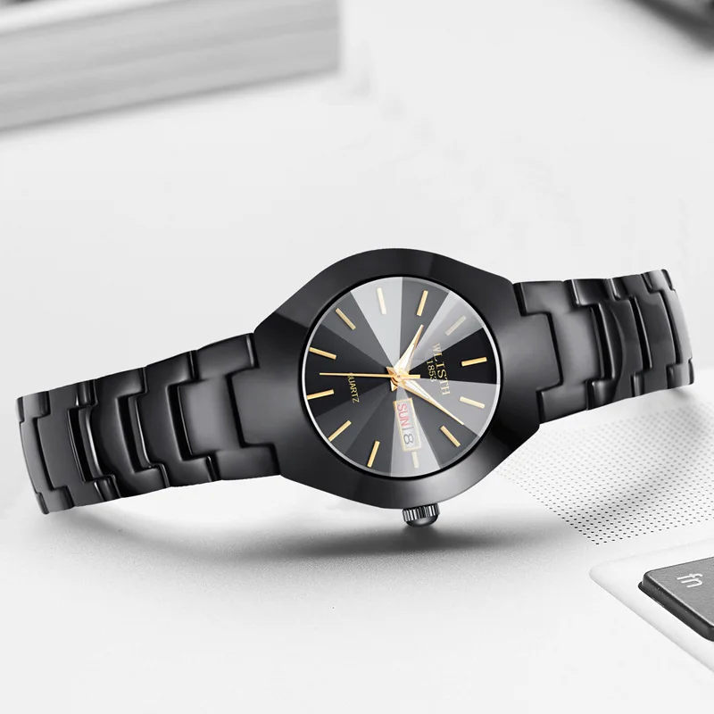 

Новые женские кварцевые часы, Светящиеся женские часы с двойным календарем, повседневные стальные часы в Корейском стиле для женщин