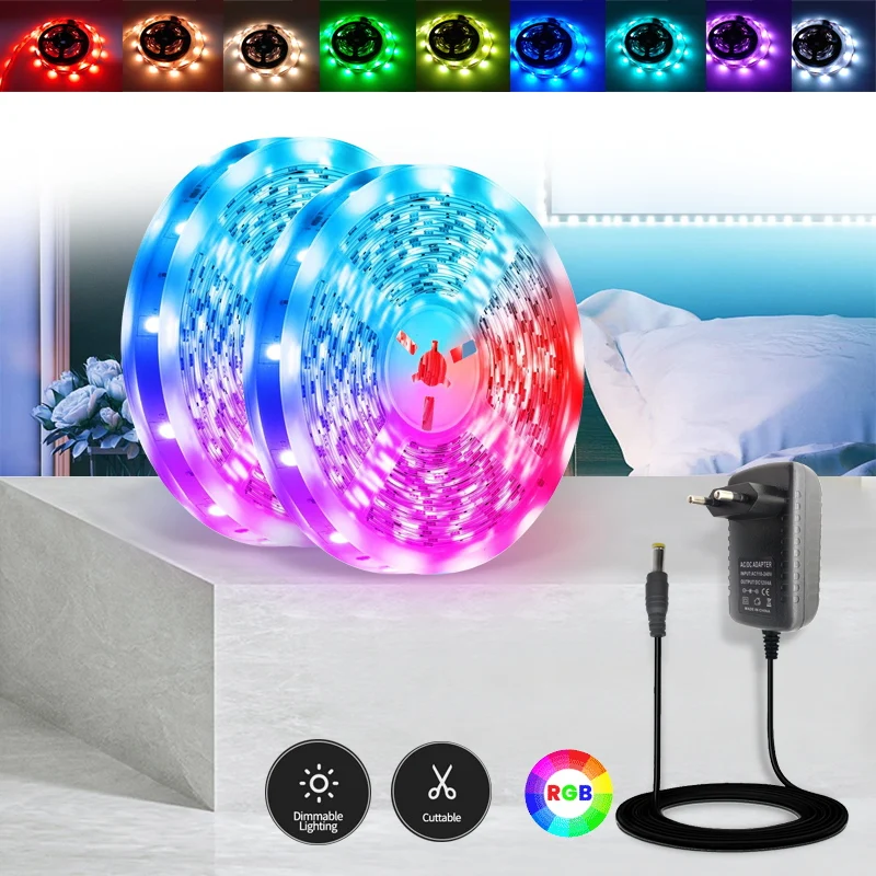 Светодиодные ленты светильник RGB 5050 2835 Водонепроницаемый полосы DC12V гибкий диода