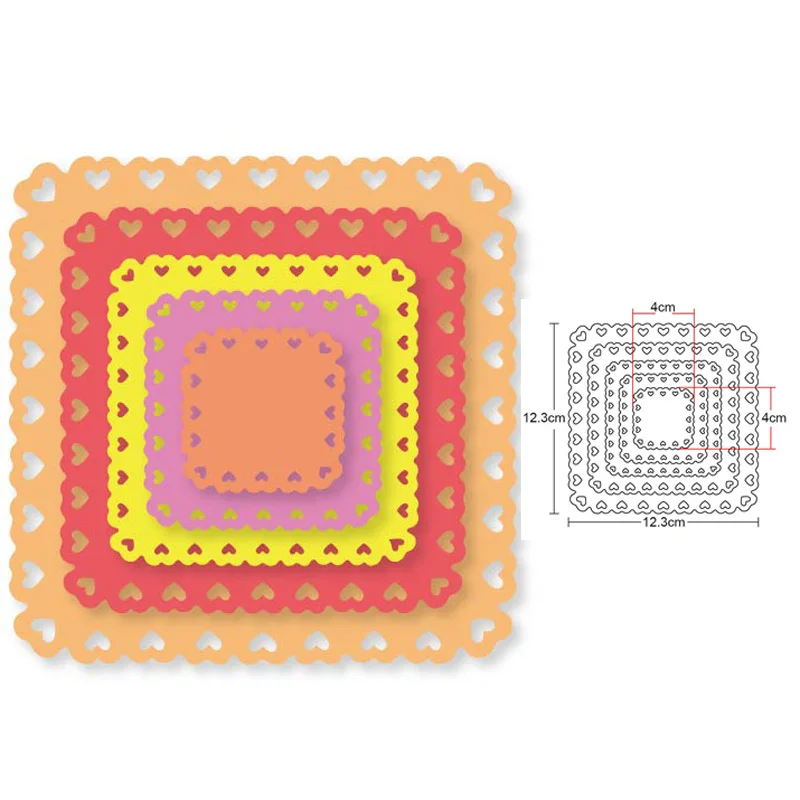 

Layer Square frame Dies for Scrapbook Card Making 2020 new Metal Cutting Dies embossing Craft Dies Stencil Die Cut