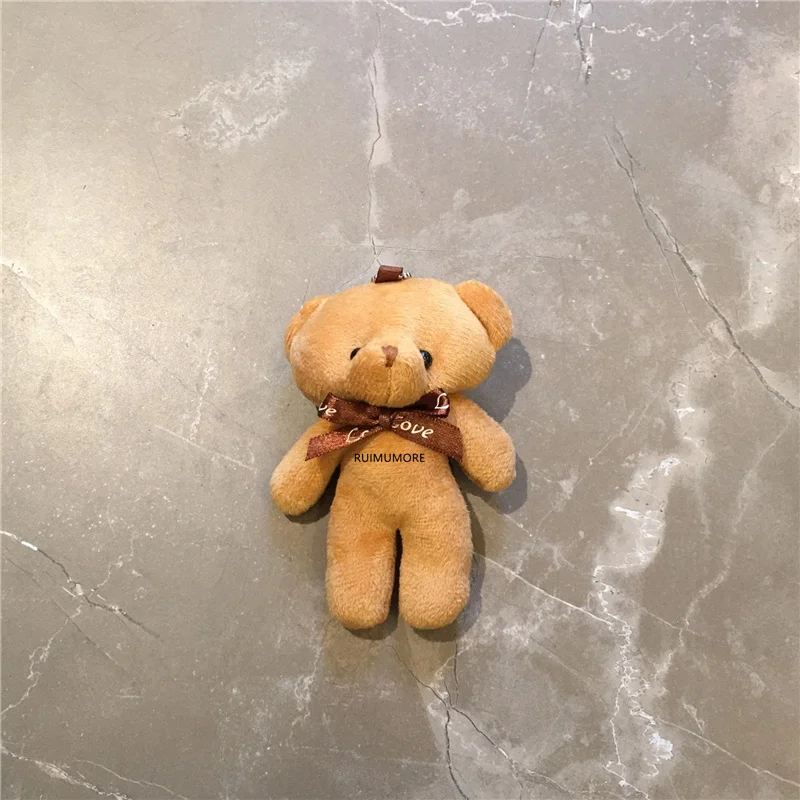 Приблизительно маленький размер 11 см. Цвета на выбор-медведь плюшевая игрушка