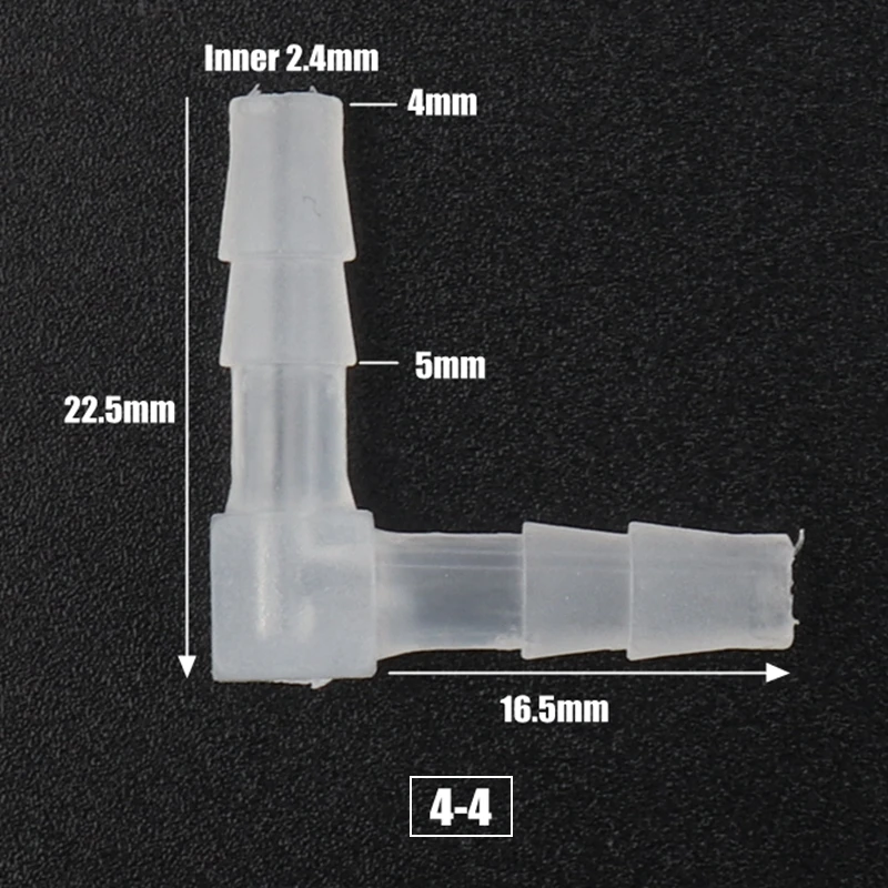 4-4 Elbow NuoNuoWell, 5 шт., 4 мм-20 мм, ПП, одинаковый диаметр, 90 градусов, локоть, соединители для аквариума, аэратор, фитинги, воздушный насос, пагода, шланговые соединения - Цвет: 4-4 Elbow