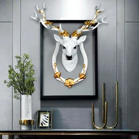 3d deer statue home decoration accessories abstract sculpture figurine wall decor living room decorations resin animal statues