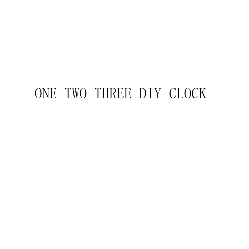 

ONE TWO THREE DIY CLOCK