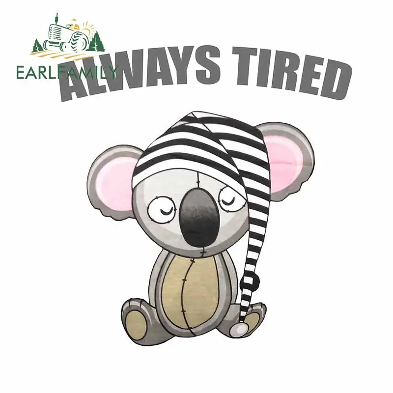 

EARLFAMILY 13 см x 12,5 см для зубов в форме коалы автомобильный бампер наклейка окна автомобиля Стикеры s аниме винил Материал граффити Стикеры укра...