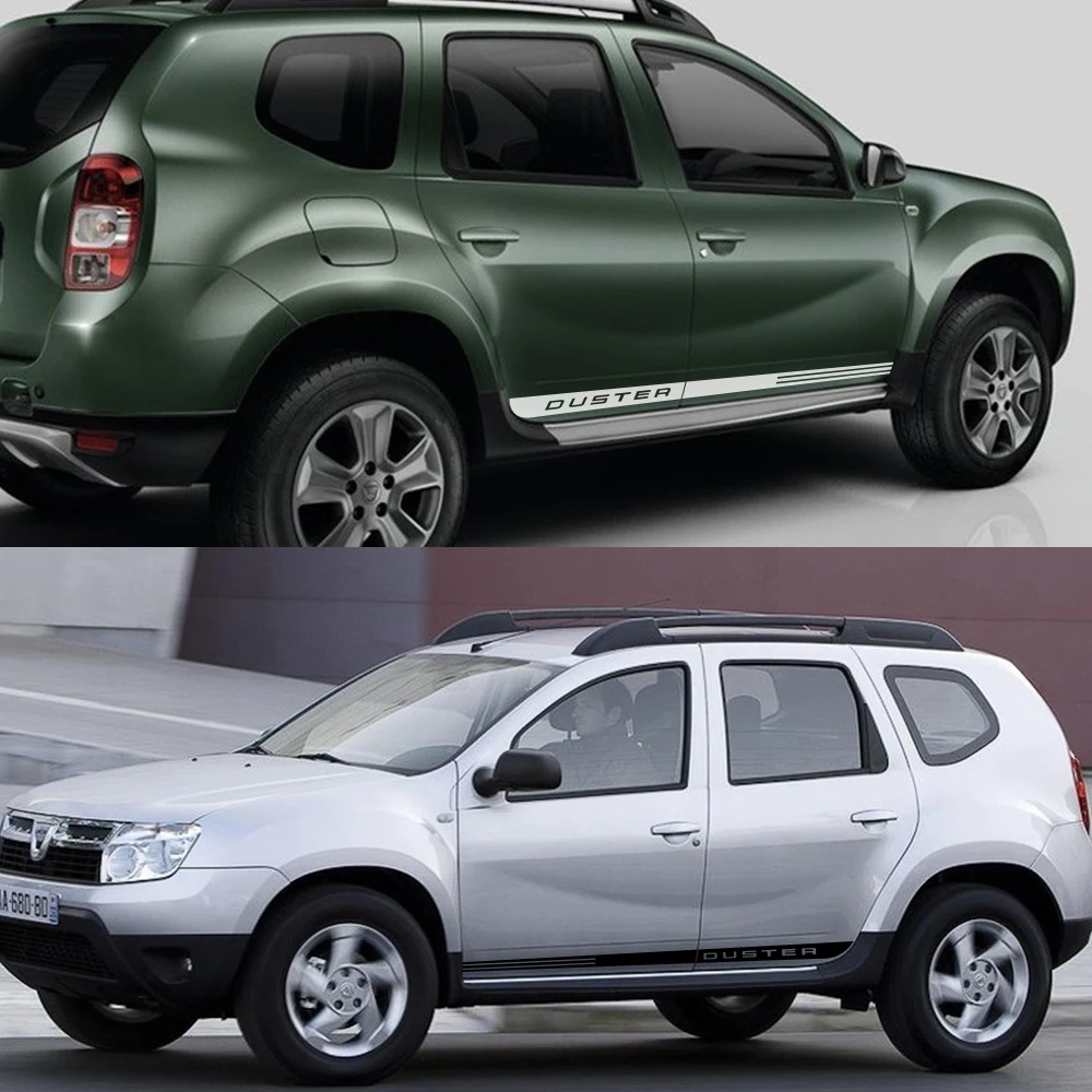 Наклейки на боковые двери автомобиля Dacia Duster 4X2 4X4 1 0 Tce 100 130 Turbo lpg черные коллекторы