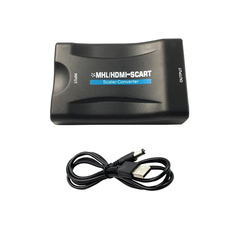 HDMI To SCART Adapter 1080P Video Stereo Audio Converter For Sky Box HD TV DVD STB S | Электроника