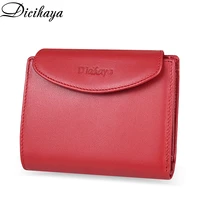 dicihaya genuine leather women wallet coin purse for girls female small portomonee lady purse money bag card holder mini clutch