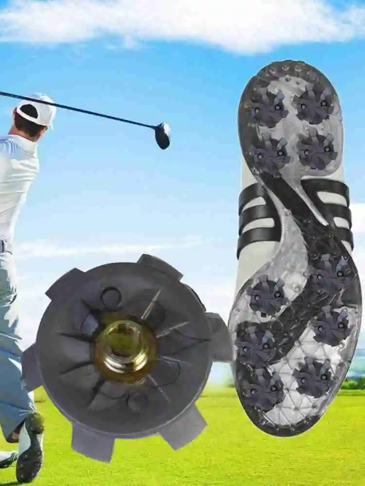 

12Pcs Golf Shoe Spikes Removal Tool Black Clamp Cleats Comfort Tool Replacement Durability Removal Studs Plastic with P0B4