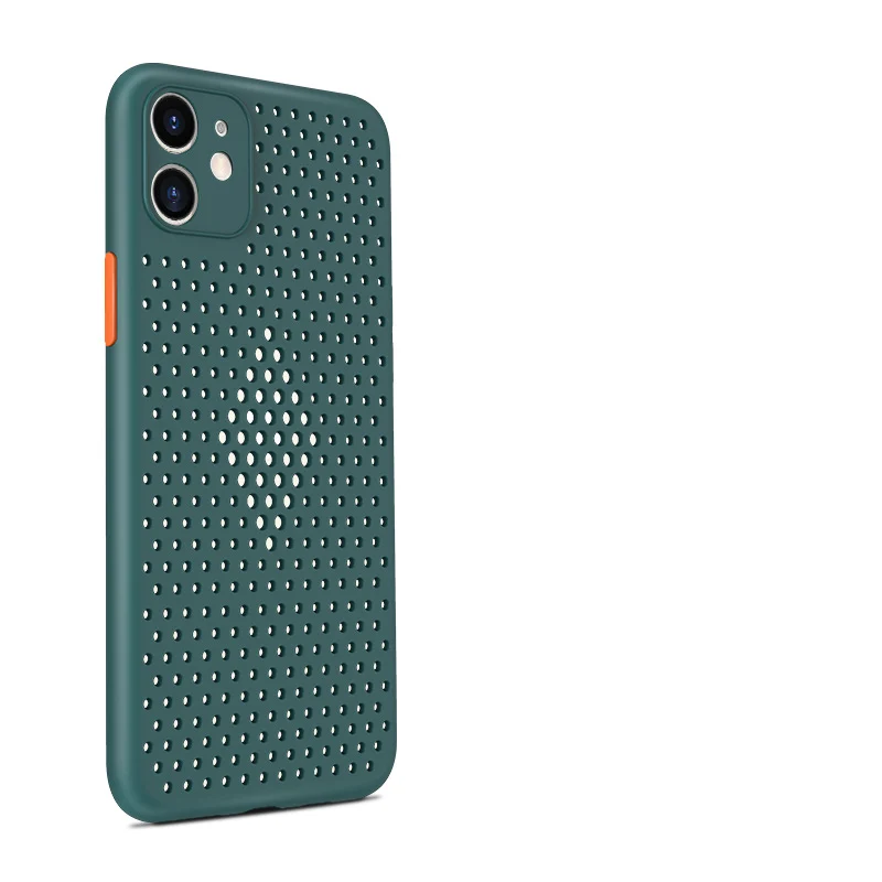 

Breathable Phone Case For iPhone 11 Pro max iphone SE 2020 X XS MAX XR 8 7 6 6s Plus Cases Soft Silicone Heat Dissipation Cover