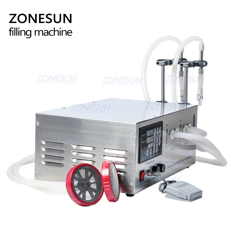 ZONESUN GZ-D1 полуавтоматическая машина для розлива подсолнечного масла шампуня геля