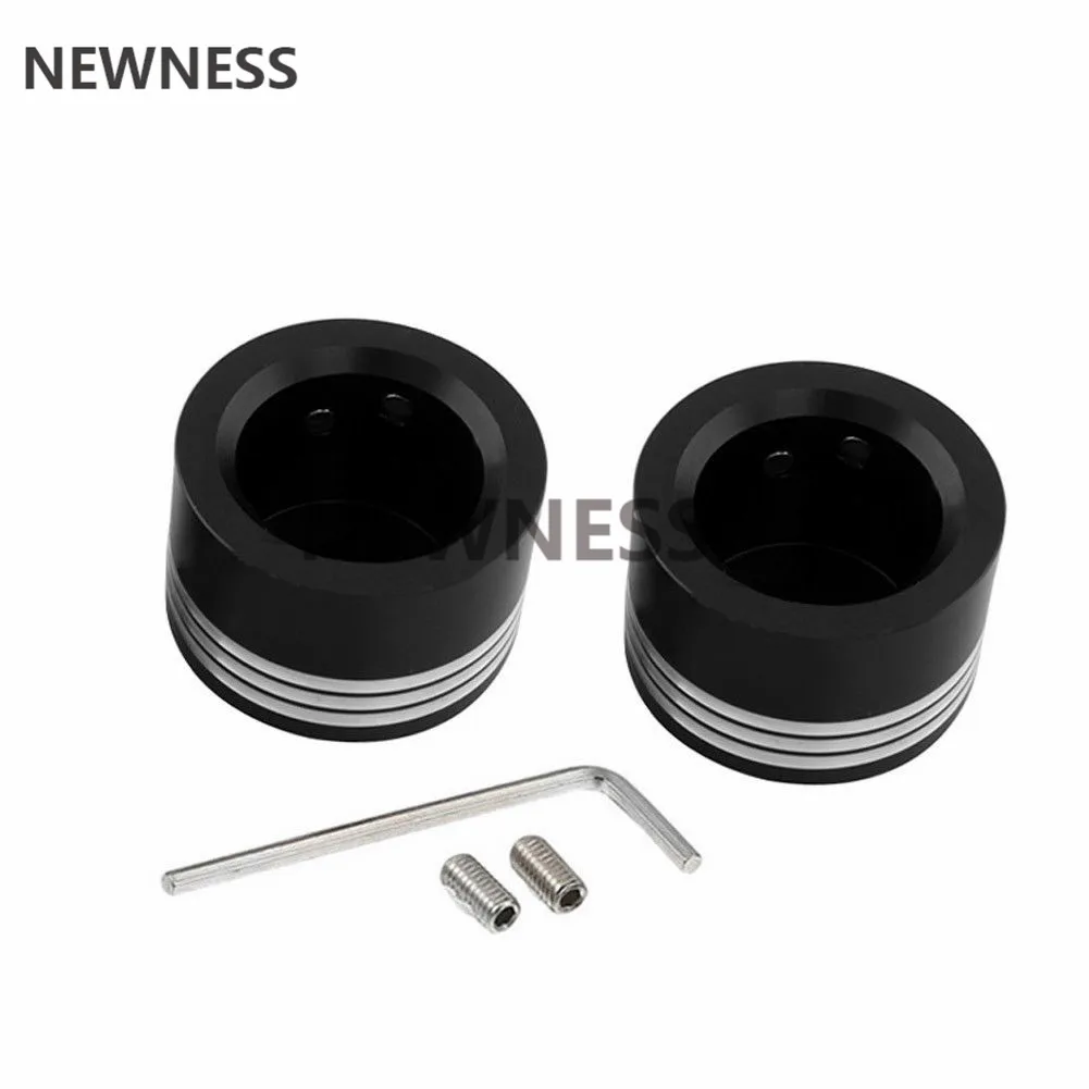 Черная ЧПУ передняя ось Гайка Крышка Болт Комплект для Harley Touring Softail FLTR|Накладки и